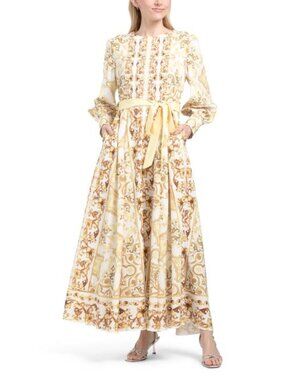 NANCY YANG Brocade Maxi Dress